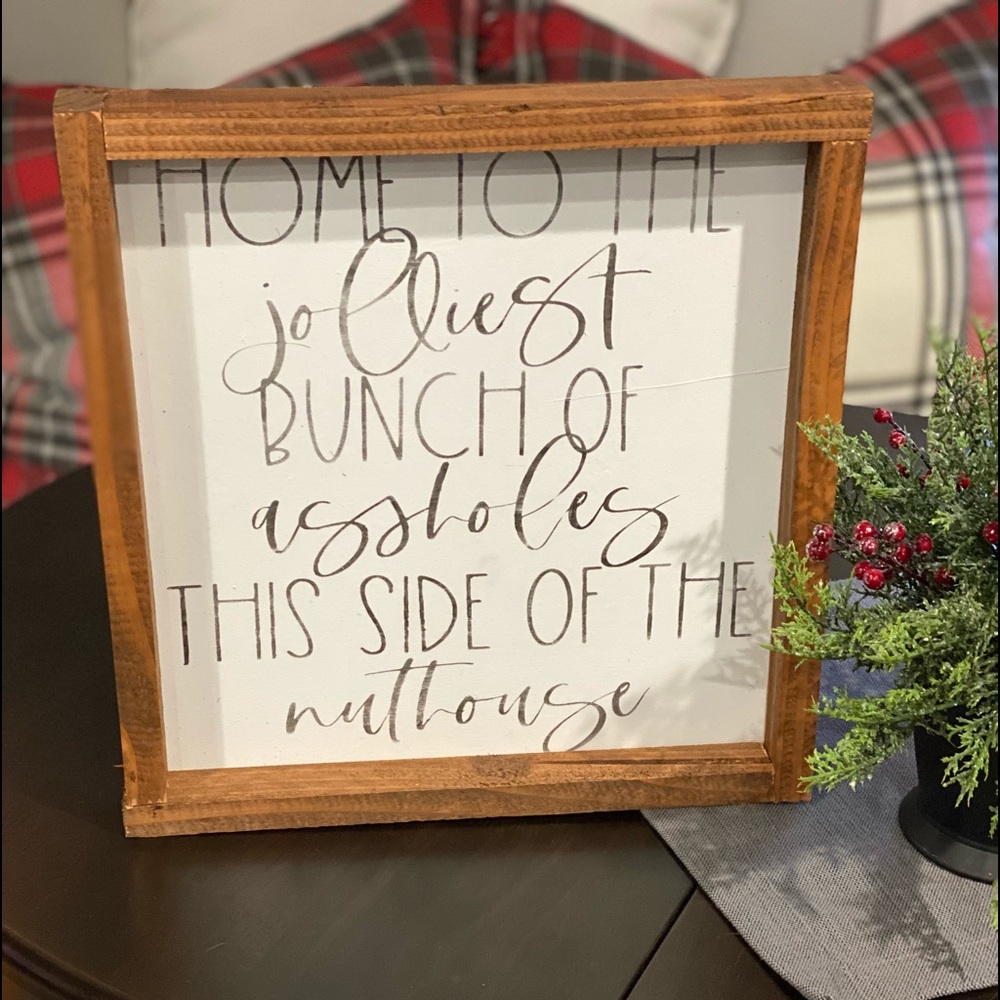 Wooden Christmas sign